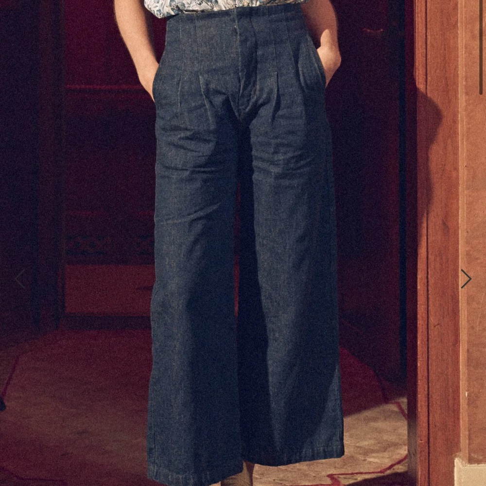 The Great. New with Tags Sculpted Trouser in Rinse